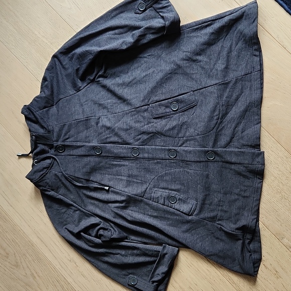 Christian Siriano Ponte A Line Charcoal Jacket - Picture 3 of 15